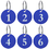 Aspire 50PCS Aluminum Alloy Numbered Key Chains, Door Locker Number ID Tags 1 to 50