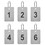 Aspire 20 PCS Numbered Key Tag, 1 to 20 Engraved Number Discs Table Tags for Restaurants (Silver)