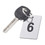 Aspire 20 PCS Numbered Key Tag, 1 to 20 Engraved Number Discs Table Tags for Restaurants (Silver)