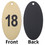 Aspire 20 PCS Key Fobs, Key Tags, Oval Black Engraved Numbers 1 to 20 for Hotel B&B Office (Silver)