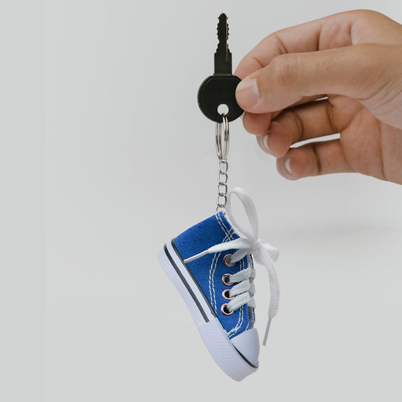 Aspire Canvas Sneaker Keychains, Novelty Shoes Key Ring, Party Favors