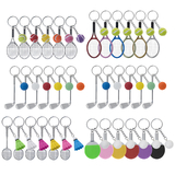 Aspire Colorful Sports Ball Keychains for Kids, Party Favors School Carnival Prizes