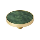 Amerock 2PK36972EMG Accents 2 inch (51mm) Diameter Gold/Emerald Green Cabinet Knob - 2 per pack