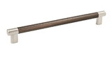Amerock BP36560G10ORB Esquire 10-1/16 inch (256mm) Center-to-Center Satin Nickel/Oil-Rubbed Bronze Cabinet Pull