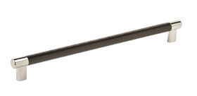 Amerock BP36561G10ORB Esquire 12-5/8 inch (320mm) Center-to-Center Satin Nickel/Oil-Rubbed Bronze Cabinet Pull