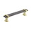 Amerock BP36682BGLBCR Overton 5-1/16 inch (128mm) Center-to-Center Brushed Gold/Black Chrome Cabinet Pull