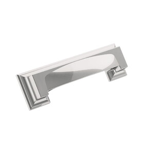 Amerock BP3676226 Appoint 3 inch or 3-3/4 inch (76mm or 96mm) Center-to-Center Polished Chrome Cabinet Cup Pull