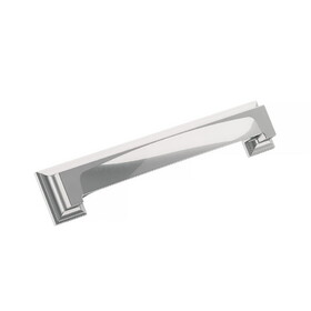 Amerock BP3676326 Appoint 5-1/16 inch or 6-5/16 inch (128mm or 160mm) Center-to-Center Polished Chrome Cabinet Cup Pull