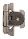 Amerock CMR871514 1/4 in (6 mm) Overlay Single Demountable Partial Wrap Nickel Cabinet Hinge