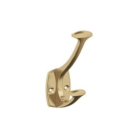 Amerock H37001CZ Vicinity Traditional Double Prong Champagne Bronze Wall Hook