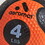 Aeromat 34520 Power Rope Medicine Ball - 4 LB Black / Orange