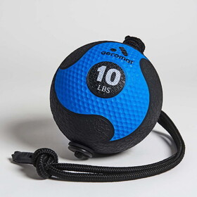 Aeromat 34523 Power Rope Medicine Ball - 10 Lb Black / Blue