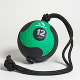 Aeromat 34524 Power Rope Medicine Ball - 12 Lb Black / Green