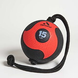 Aeromat 34525 Power Rope Medicine Ball - 15 Lb Black / Red