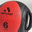 Aeromat 35131 Dual Grip Power Med Ball 9" diameter 6 LB - Black/Red