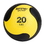 Aeromat 35936 Deluxe Medicine Ball - 20 LB  Black / Yellow - 10.8" in diameter, Price/piece
