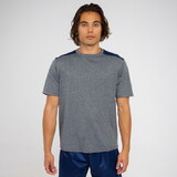 A4 N3100 Tourney Heather Short Sleeve Color Block Crew