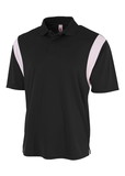 A4 N3266 Color Blocked Performance Polo With Knit Collar