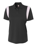 A4 NW3266 Women's Color Blocked Performance Polo With Knit Collar