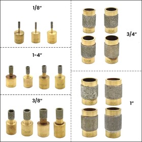 Big Horn 19197 19 Bit Glass, Tile And Stone Diamond Grinding Wheel Assorment (DGBMASTER)