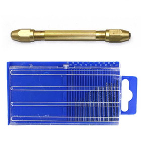 Big Horn 19226 Mini Micro Drill Bit Set and Pin Vise Combo