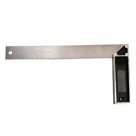Big Horn 19584 12 Inch Stainless Steel Blade Miter Square with Zinc Handle