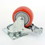 Big Horn 19786 Swivel Plate Wheel Casters Double Lock Stem Brake with Red Polyurethane Wheels, 220-Pound