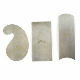 Crown Hand Tools 20188 2-1/2" x 5" Cabinet Scraper (Gooseneck, Rectangular & Curved) - Set of 3