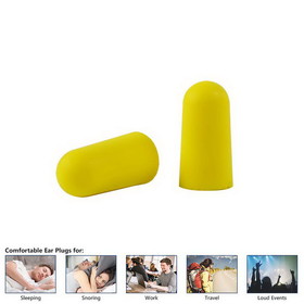 Interstate Safety 40202 Ultra Soft Foam Earplugs, 200 Pairs/BOX - 32dB NRR - Yellow Color