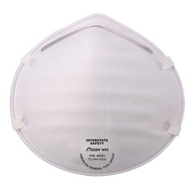 Interstate Safety 40351 N95 Disposable Dust Masks NIOSH-Certified Particulate Respirator for Cleaning, Construction, Woodworking &amp; Mowing - (20-Pack)