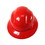 Interstate Safety 40410 Snap Lock 4 Point Ratchet Suspension Full Brim Hard Hat - Red Color Safety Helmet