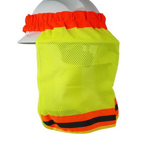Interstate Safety 40412 Neck Shield / Shade - High Visibility LIME Color with Reflective Tape