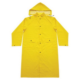Interstate Safety 40451 PVC Polyester Rain Coat with Detachable Hood - EXTRA LARGE