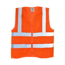 Interstate Safety 40462 High Visibility Safety Vest with Reflective Stripes, Large, Orange