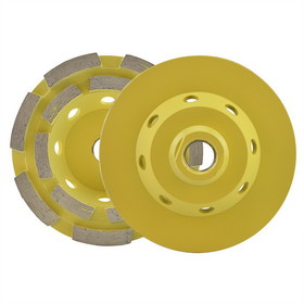 Specialty Diamond 4SDRCW 4" Double Row Segmented Diamond Grinding Cup Wheel (Steel Body) with 5/8"-11 Threads