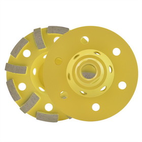 Specialty Diamond 4STRCW 4" Single Row & Turbo Segmented Hybrid Diamond Grinding Cup Wheel (Steel Body) with 5/8"-11 Threads