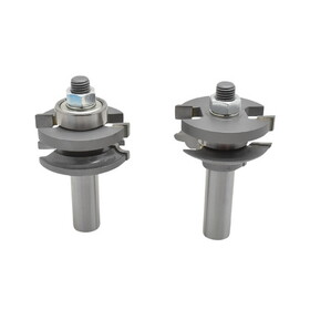 MLCS 8842 Double Round Matched Rail and Stile Two Piece Router Bit Set, 1/2" Shank