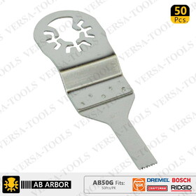 Versa Tool AB50G 10mm Stainless Steel Multi-Tool Saw Blade Fits Fein Multimaster, Dremel, Bosch, Craftsman, Ridgid Oscillating Tools 50/Pk