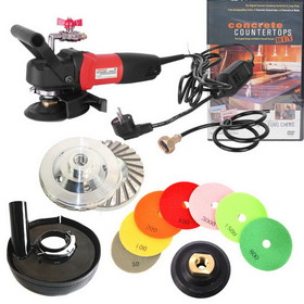 Hardin CCGRINDPOLSET220 220V 5-Inch Variable Speed Concrete Wet Polishing Grinding Kit (220 Volt is for Europe and parts of Asia and Central America)