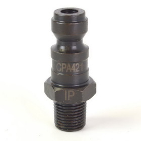 Interstate Pneumatics CPA421 1/4 Inch Automotive Steel Coupler Plug x 1/8 Inch Male NPT