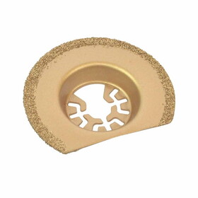 Versa Tool DB1K 63mm Semi- Circular Carbide RASP, 8mm Offset Mount For a Perfect Flush Sanding / GrindingCompatible with Fein Multimaster, Dremel, Bosch, Craftsman, Ridgid Oscillating Tools/ 1pk