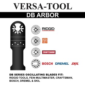 Versa Tool DB25K 63mm Semi- Circular Carbide RASP, 8mm Offset Mount For a Perfect Flush Sanding / GrindingCompatible with Fein Multimaster, Dremel, Bosch, Craftsman, Ridgid Oscillating Tools/ 25pk