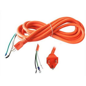 Superior Electric EC143V6-15R 15 Feet 14 AWG STOOW 3 Wire 600 Volt NEMA 5-15P Electric Cord with Eyelets - Orange