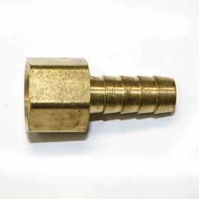 Interstate Pneumatics FF66 Brass Hose Fitting, Connector, 3/8 Inch Barb x 3/8 Inch Female NPT End
