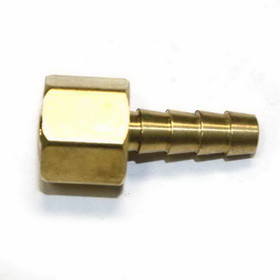 Interstate Pneumatics FFS244 Brass Hose Fitting, Connector, 1/4 Inch Swivel Barb x 1/4 Inch Female NPT End - 2 Piece