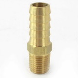 Interstate Pneumatics FM48 Brass Hose Barb Fitting, Connector, 1/2 Inch Barb X 1/4 Inch NPT Male End
