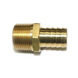 Interstate Pneumatics FM99 Brass Hose Barb Fitting, Connector, 3/4 Inch Barb X 3/4 Inch NPT Male End