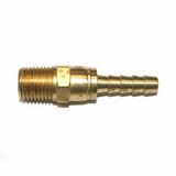 Interstate Pneumatics FMS144 Brass Hose Fitting, Connector, 1/4 Inch Swivel Barb x 1/4 Inch Male NPT End