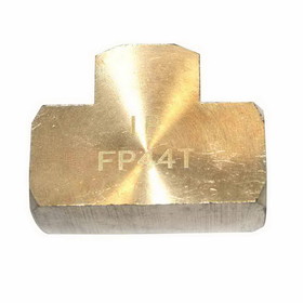 Interstate Pneumatics FP44T 1/4" FPT Brass Tee - 1 inlet - 2 Outlets