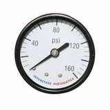 Interstate Pneumatics G2101-160 Pressure Gauge 160 PSI 1 -1/2 Inch Diameter 1/8 Inch NPT Rear Mount